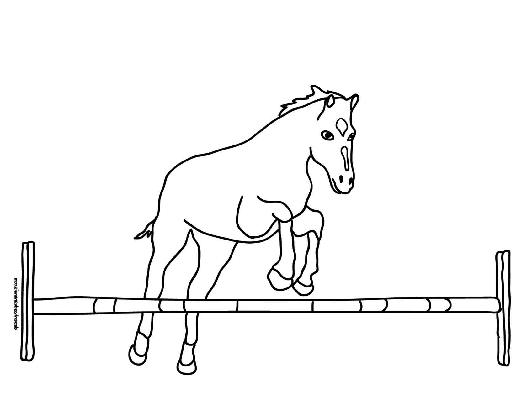 coloriage ordinateur cheval