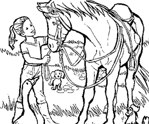 coloriage cheval cirque imprimer