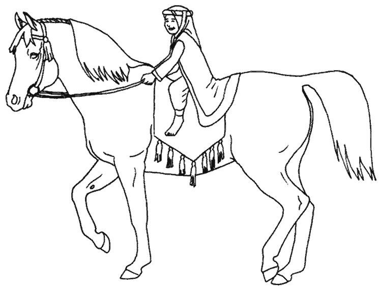 coloriage cheval en ligne a imprimer