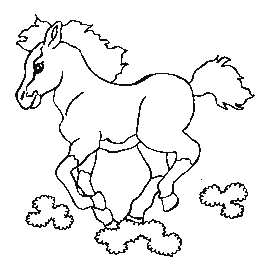coloriage cheval écurie