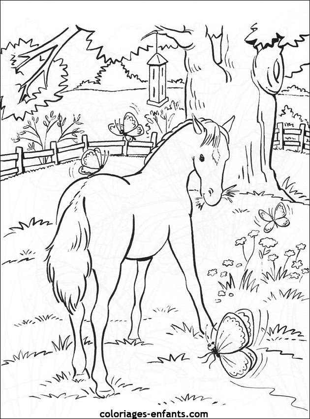 coloriage cheval magique imprimer