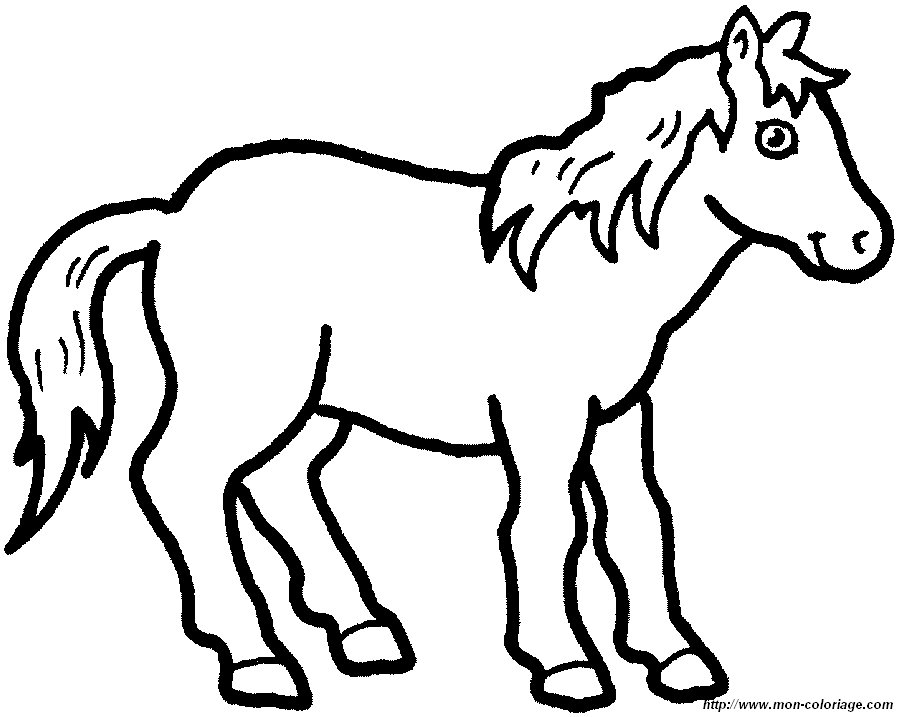 coloriage cheval à colorier en ligne