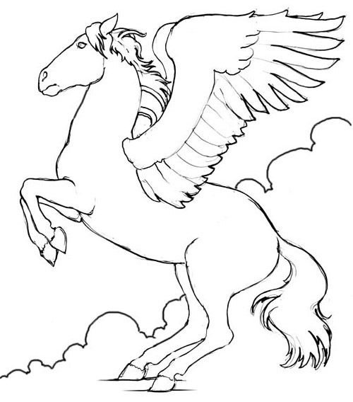 coloriage cheval  imprimer gratuit