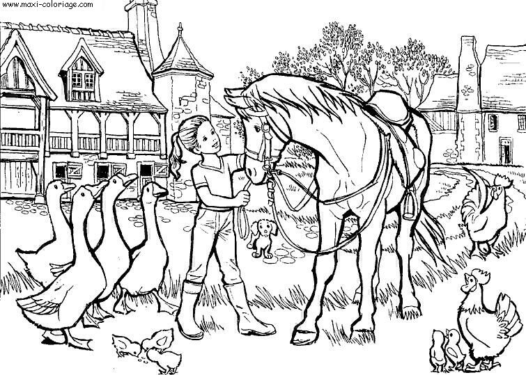 coloriage interactif chevaux