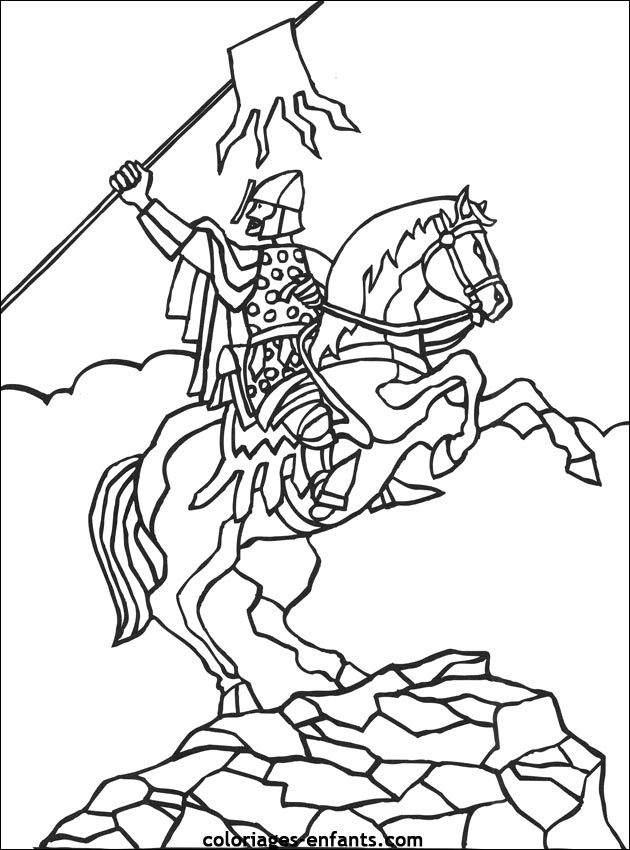 20 dessins de coloriage Chevalier à Imprimer Gratuit à