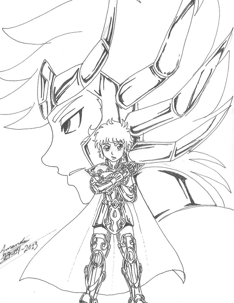 Coloriage Des Chevalier Du Zodiaque  idées de coloriage