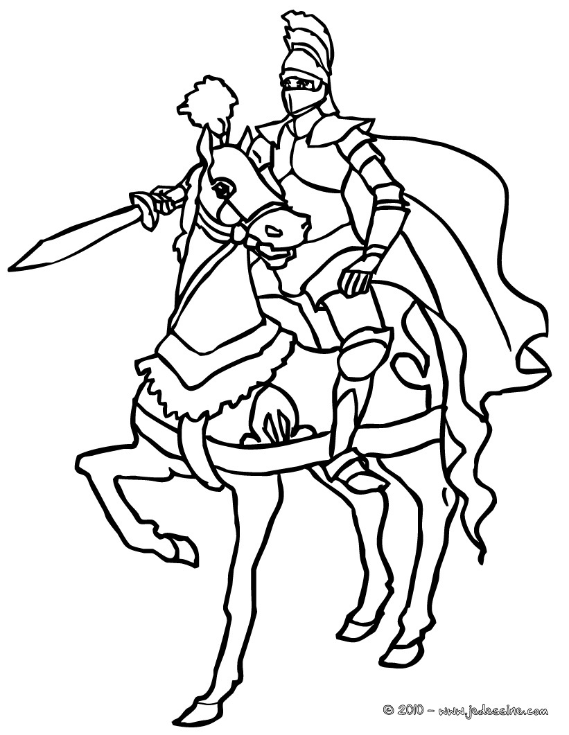 coloriage chevalier en ligne