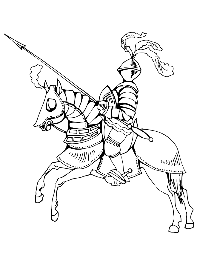 dessin chevalier avec épée