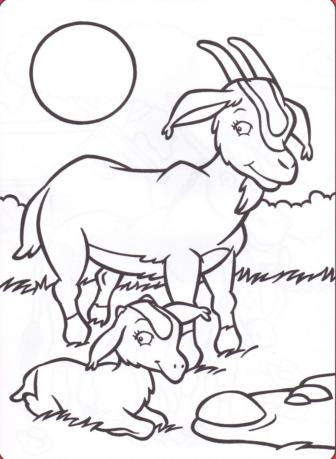 coloriage à dessiner chevre en ligne