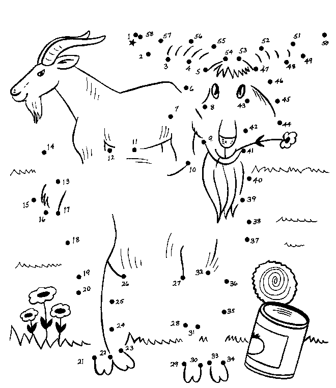 dessin  colorier la chevre