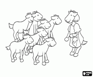 coloriage chèvre