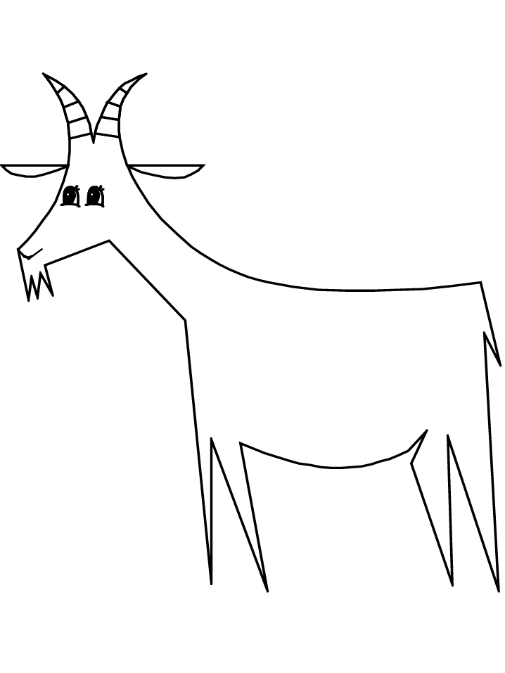 coloriage � dessiner chèvre montagne