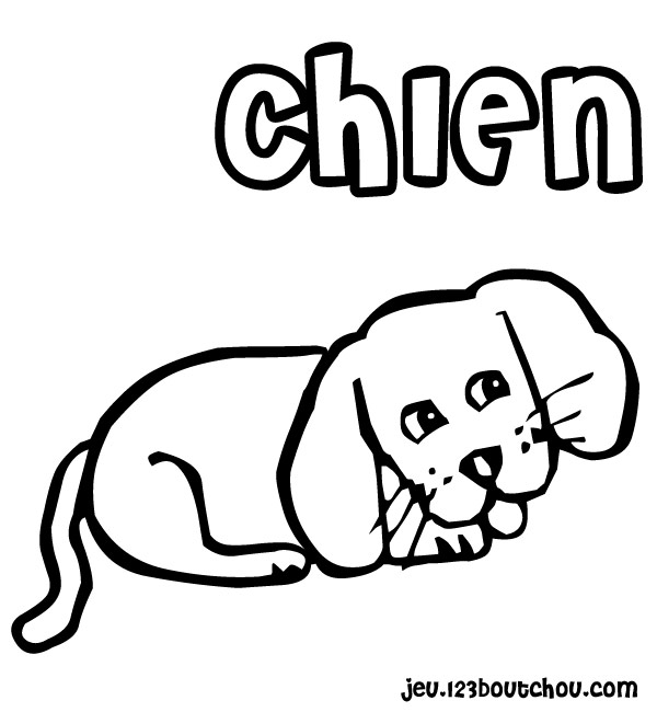 coloriage chien a imprimer gratuit