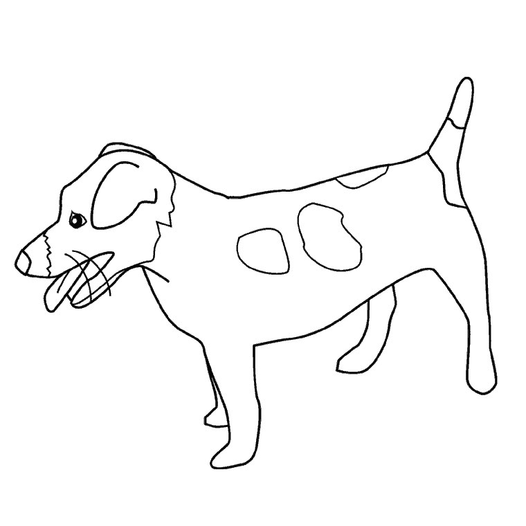 coloriage chien de chasse