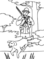 coloriage chien de chasse