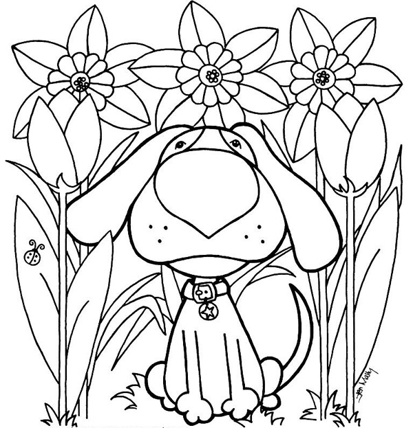 coloriage bb chien  imprimer