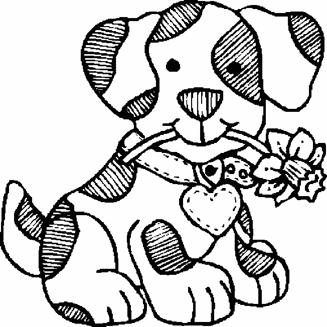 coloriage bebe chien imprimer