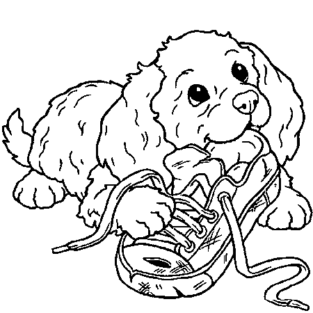 coloriage de chien  imprimer hugo l'escargot