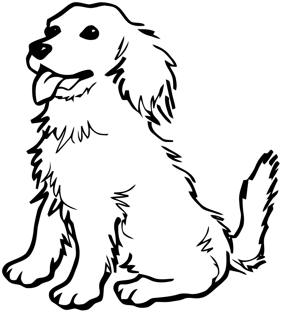 Coloriage Chien Dans Sa Niche