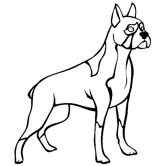 coloriage chien fille