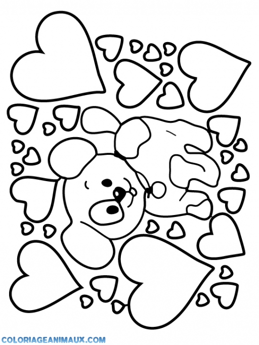 coloriage à imprimer chien et chat