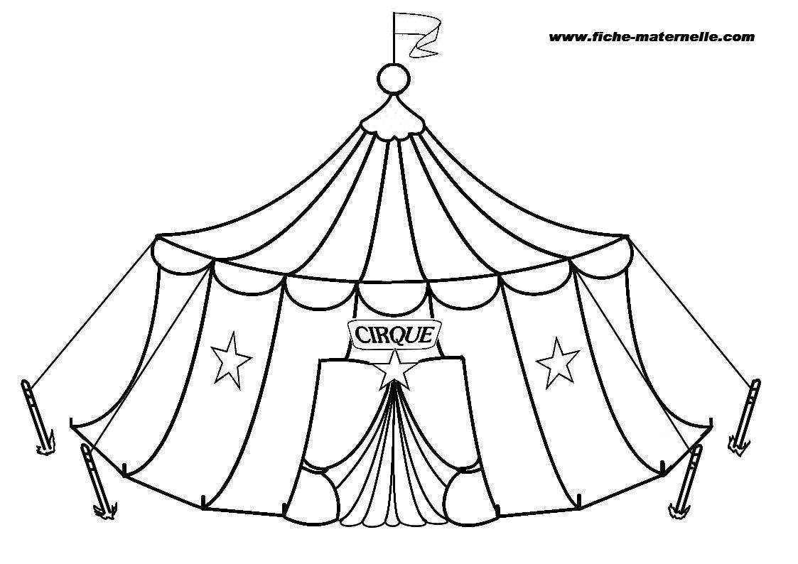 dessin  colorier masque cirque