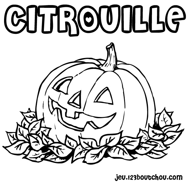 dessin  colorier gratuit citrouille halloween