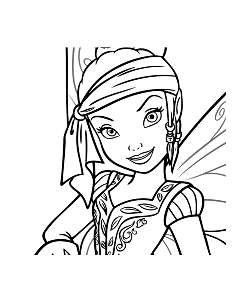 coloriage  dessiner en ligne clochette et la fe pirate