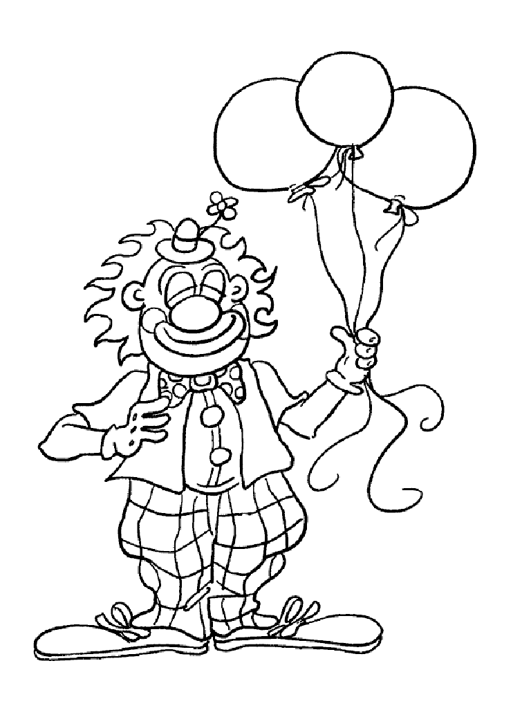 dessin clown et cirque