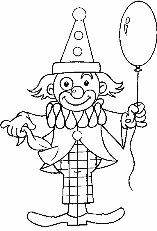 dessin  colorier clown maternelle