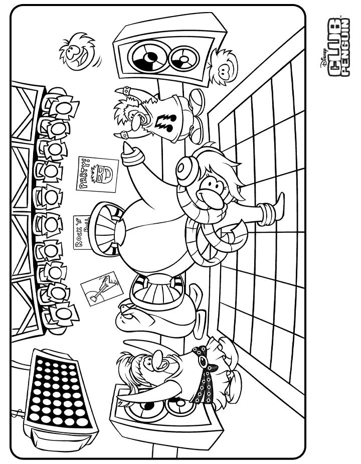 coloriage à imprimer gratuit club penguin