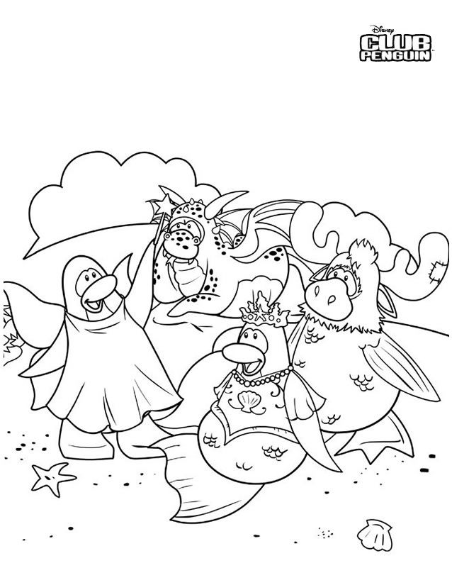 coloriage sensei club penguin