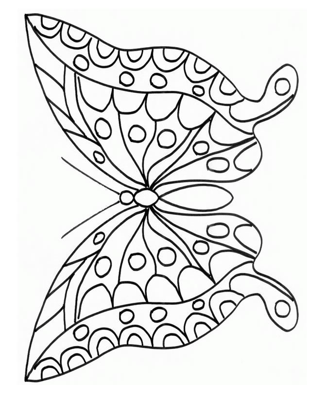 coloriage coccinelle et papillon