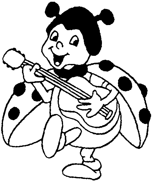 coloriage à dessiner choupette coccinelle