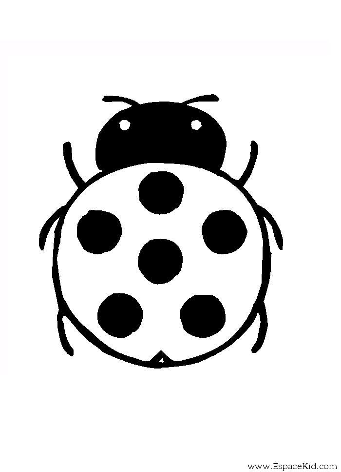 coloriage à dessiner belle la coccinelle a imprimer