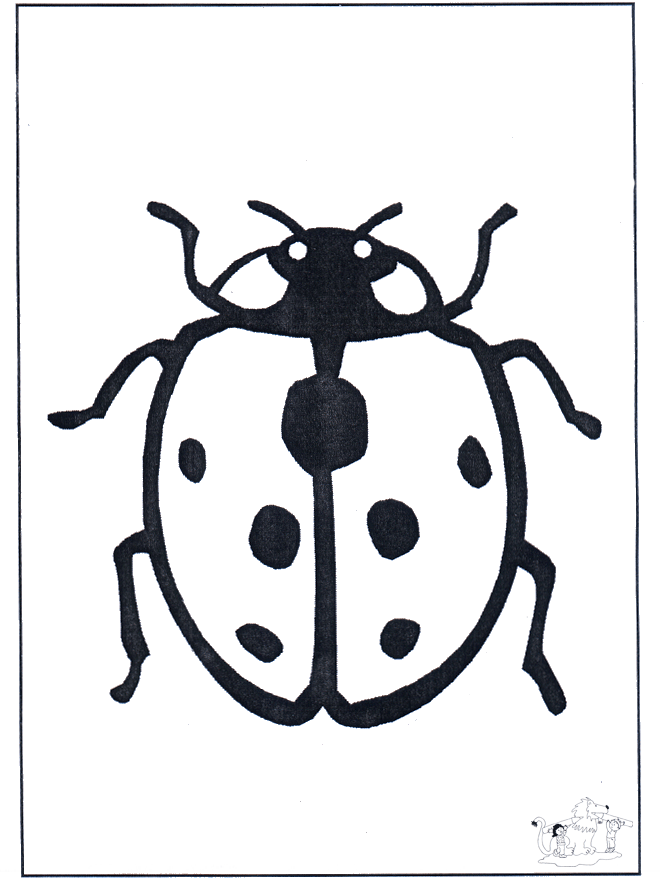 dessin à colorier de coccinelle la voiture