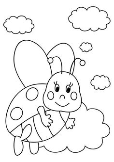 coloriage coccinelle rigolote