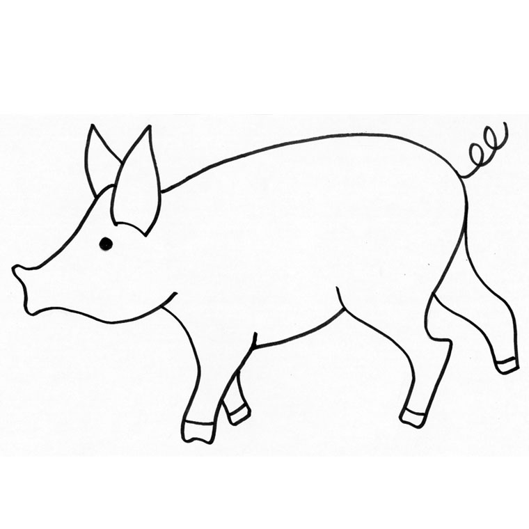 dessin  colorier de cochon en ligne