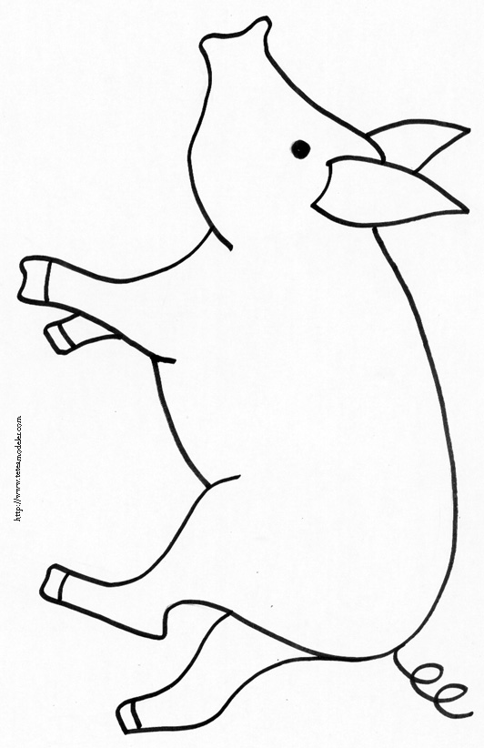coloriage à dessiner à imprimer cochon