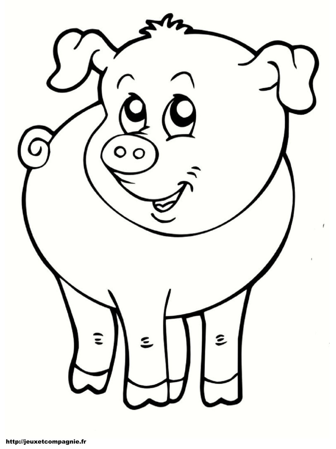 coloriage trois cochons