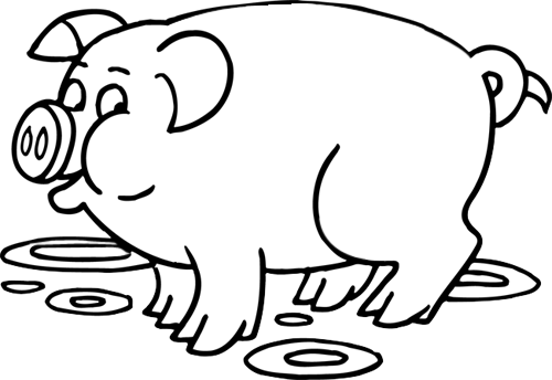 coloriage à dessiner a imprimer petit cochon