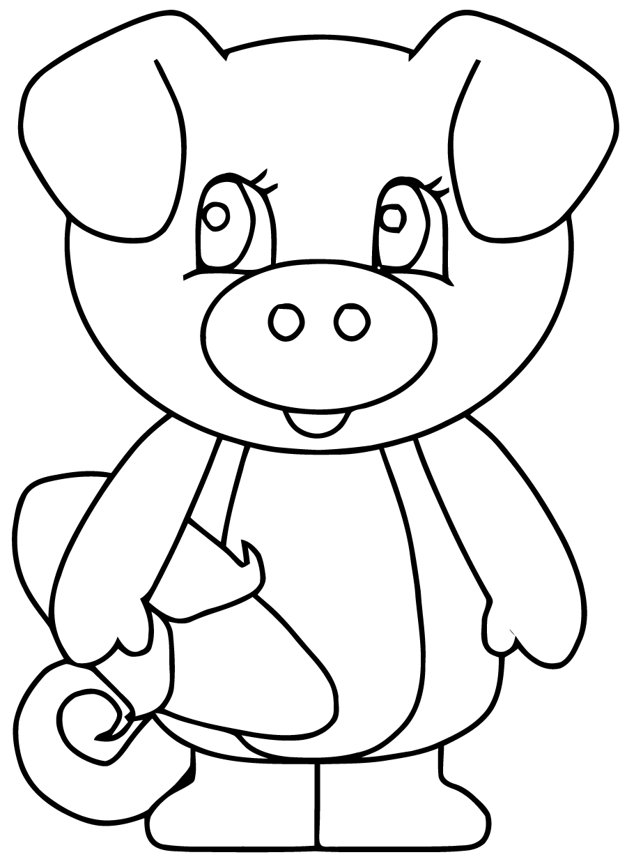 dessin cochon d'inde à imprimer gratuit