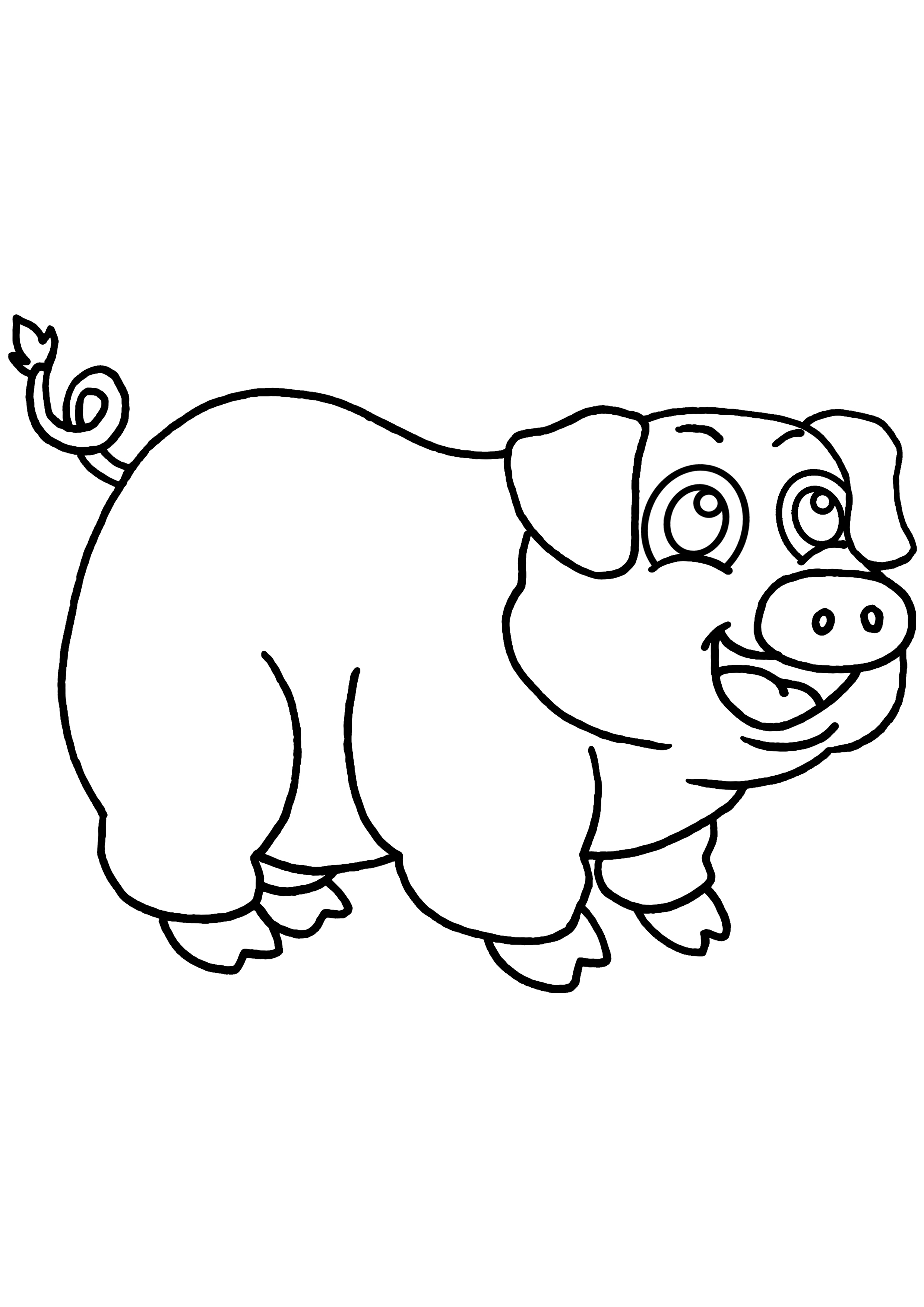 coloriage  dessiner d'un cochon a imprimer