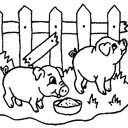 coloriage cochon à imprimer