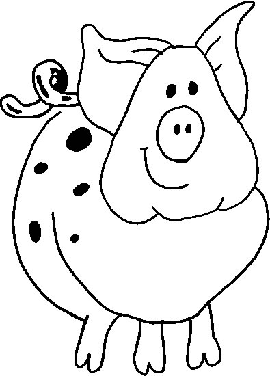 vrac coloriage à dessiner cochon