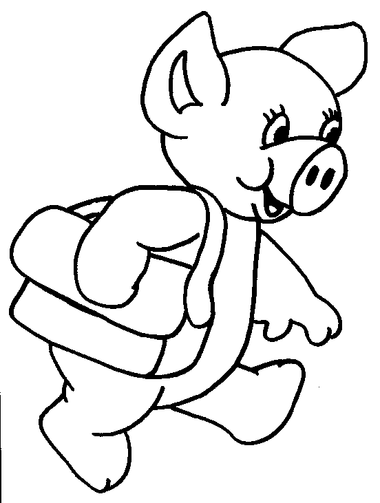dessin cochon debout