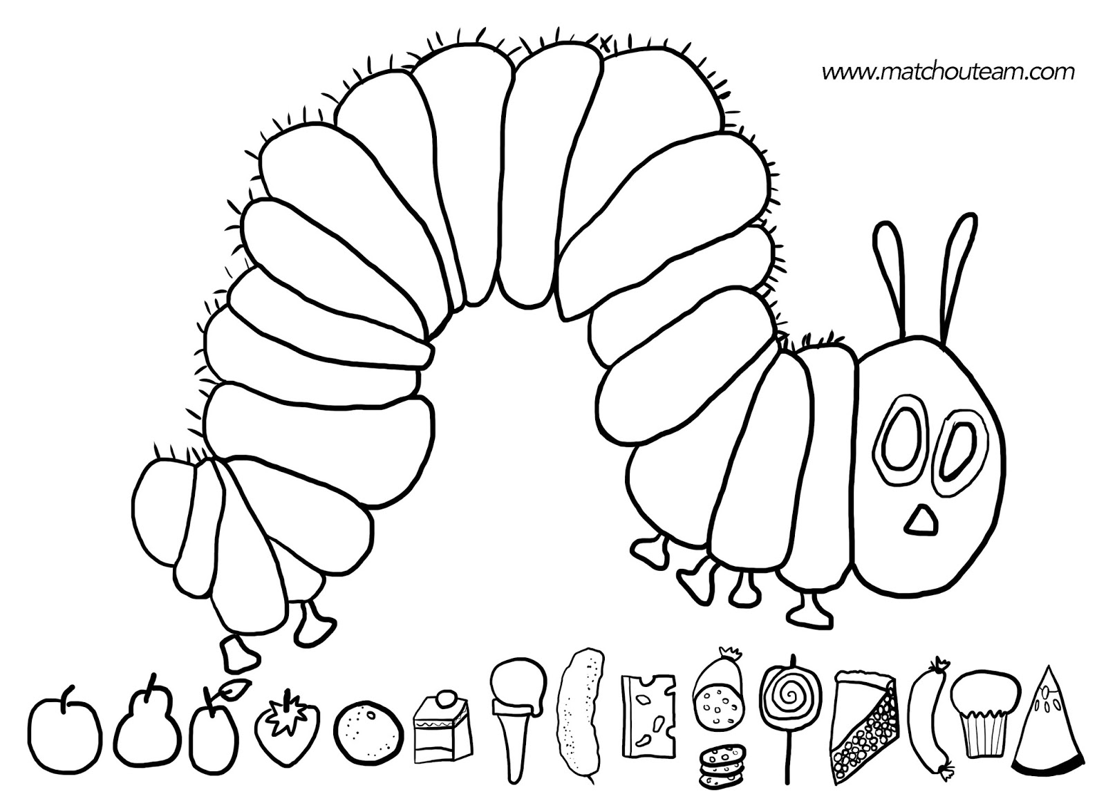 la oruga muy hambrienta coloring pages - photo #24