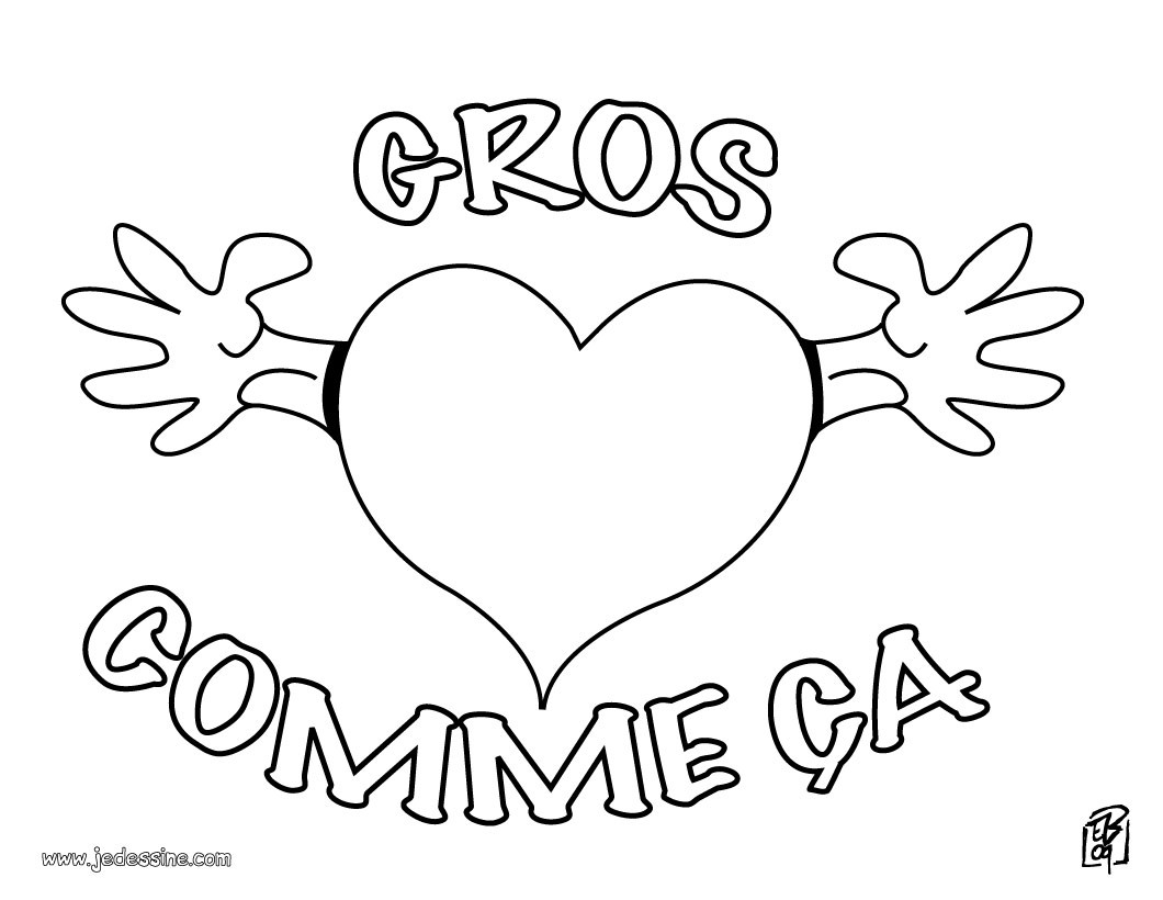 coloriage à dessiner coeur à imprimer gratuit