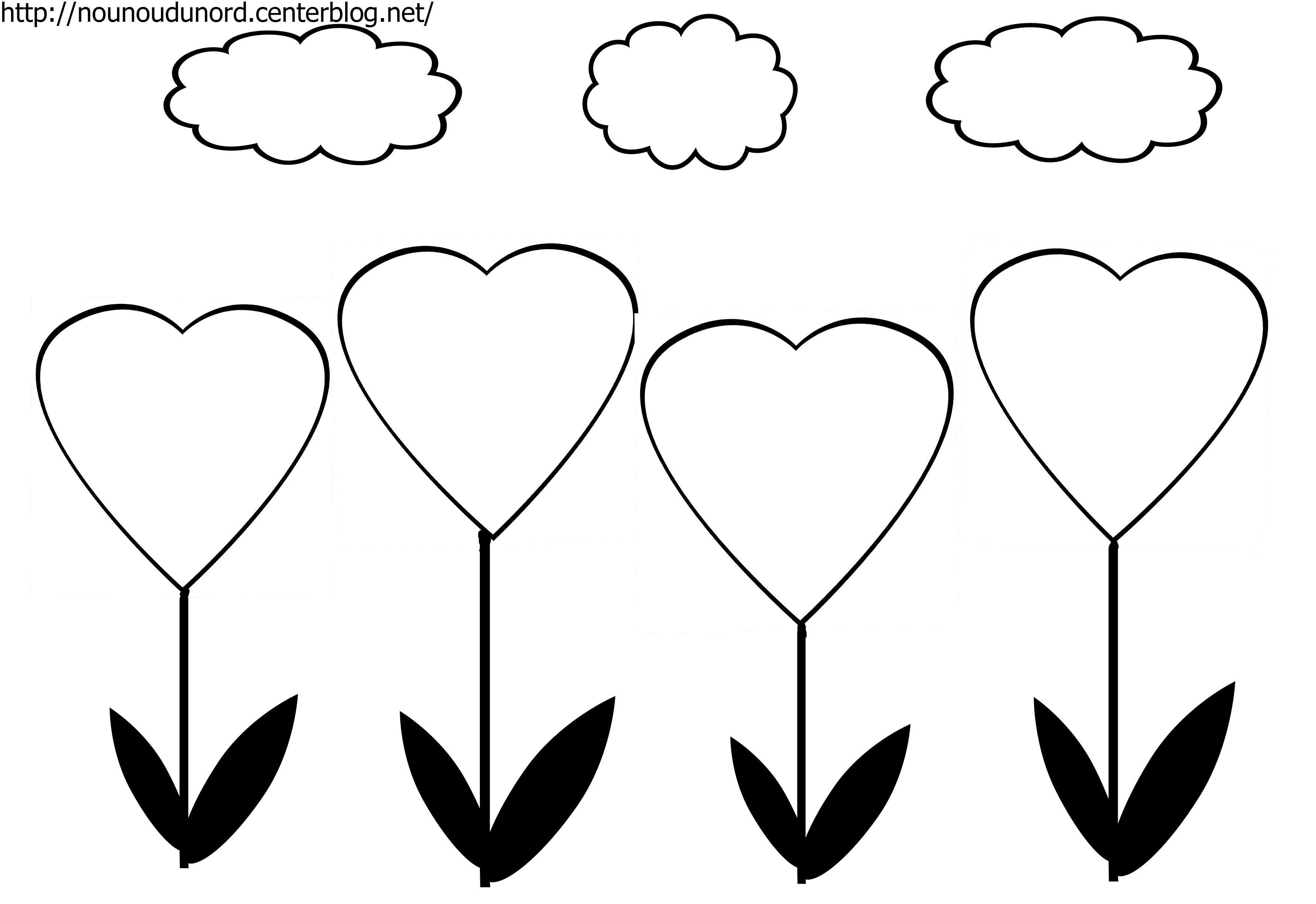 coloriage coeur fleur Voir le dessin colorier un coeur d amour