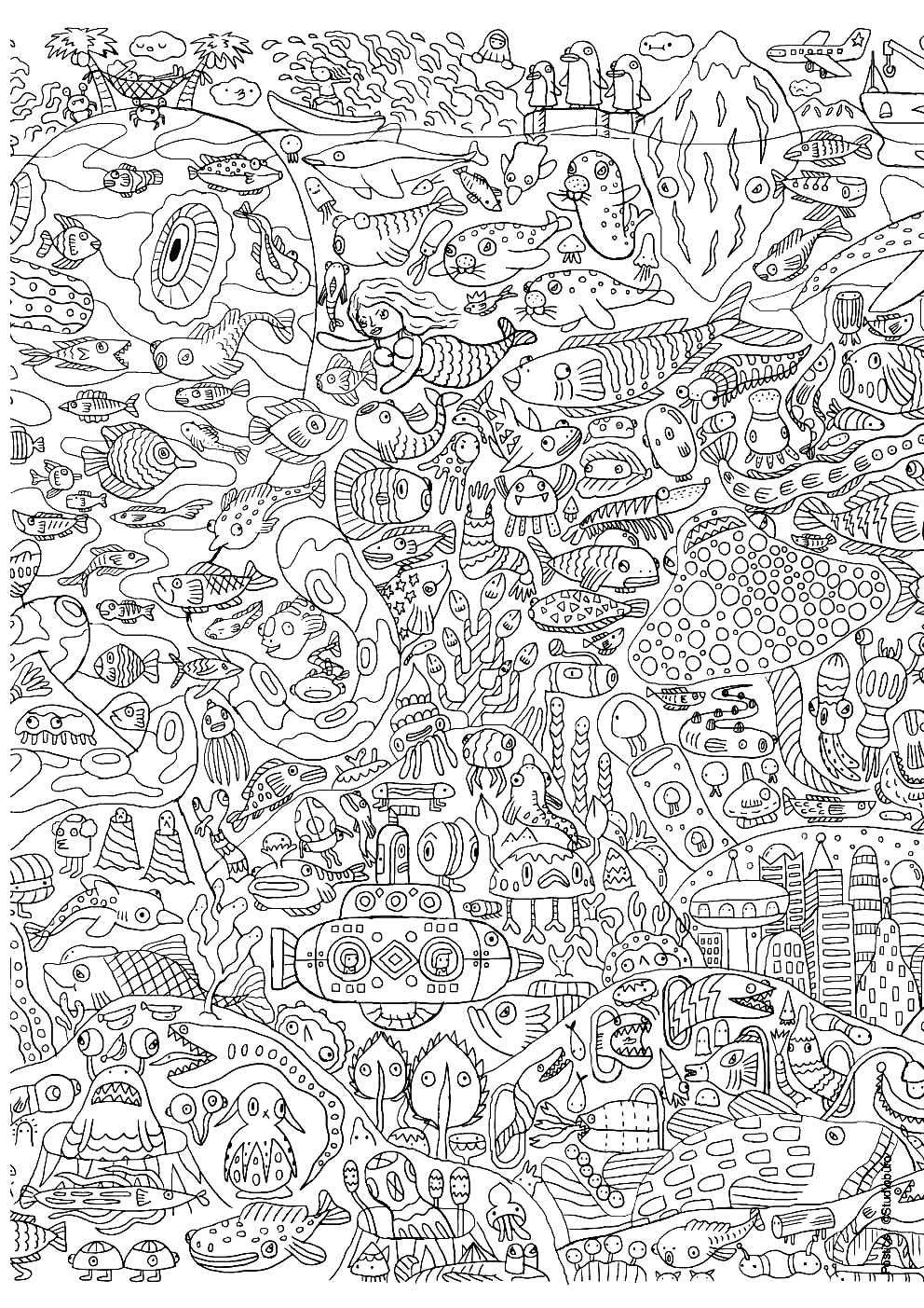 coloriage pour adultes à imprimer - 54 dessins de coloriage Adulte à imprimer